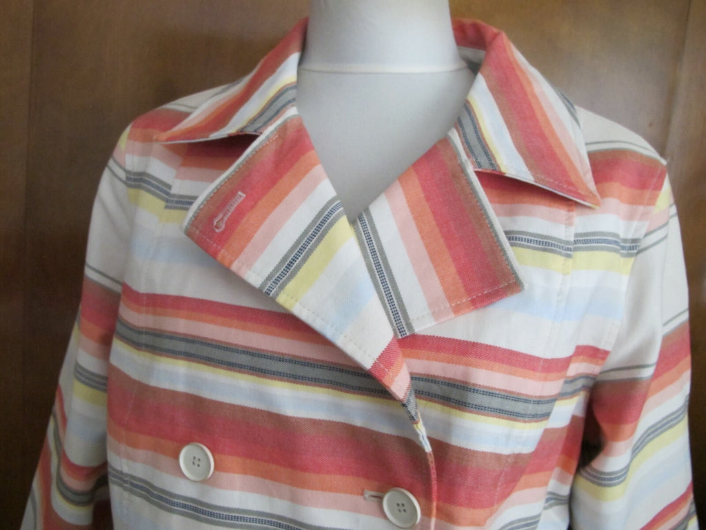 Tommy Hilfiger Women's Linen Multi Color Buttons Blazer Size XLarge