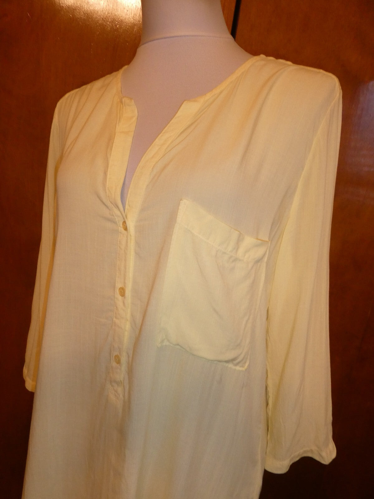 Anthropologie Cloth & Stone women's yellow blouse top Size Medium, Large
