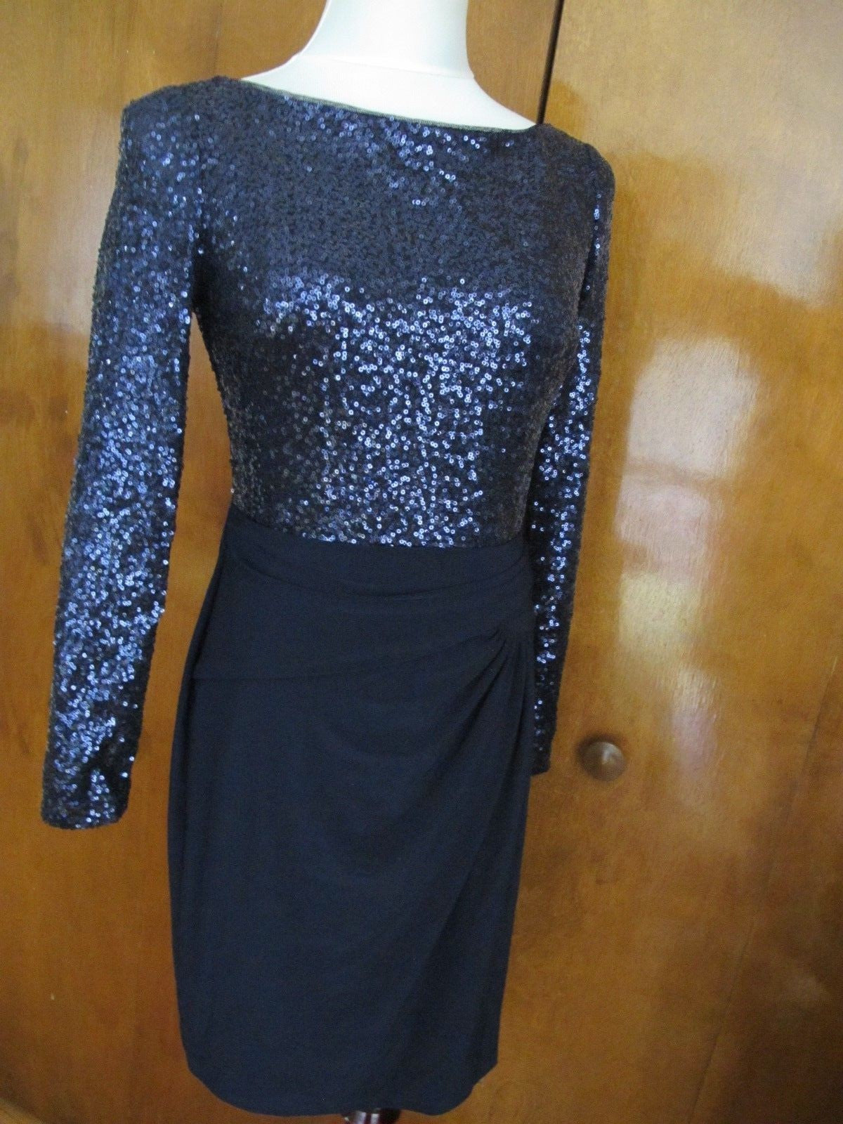 Ralph Lauren women's navy sequin sparked evening dress