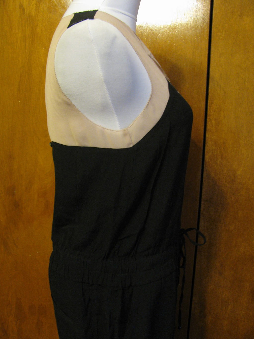 Rachel Roy women's black/beige gorgeous viscose jumpsuit size small New