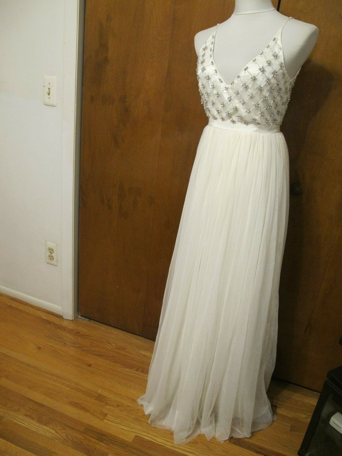 Anthropologie BHLDN Ranna Gill Myra Bridal Tulle Wedding Gown Ivory Dress Size 2