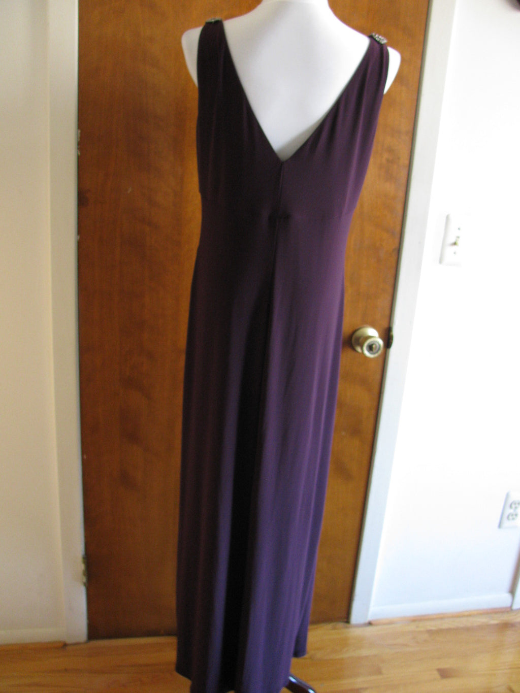 Ralph Lauren women’s maxi raisin lined cocktail dress size 8 New