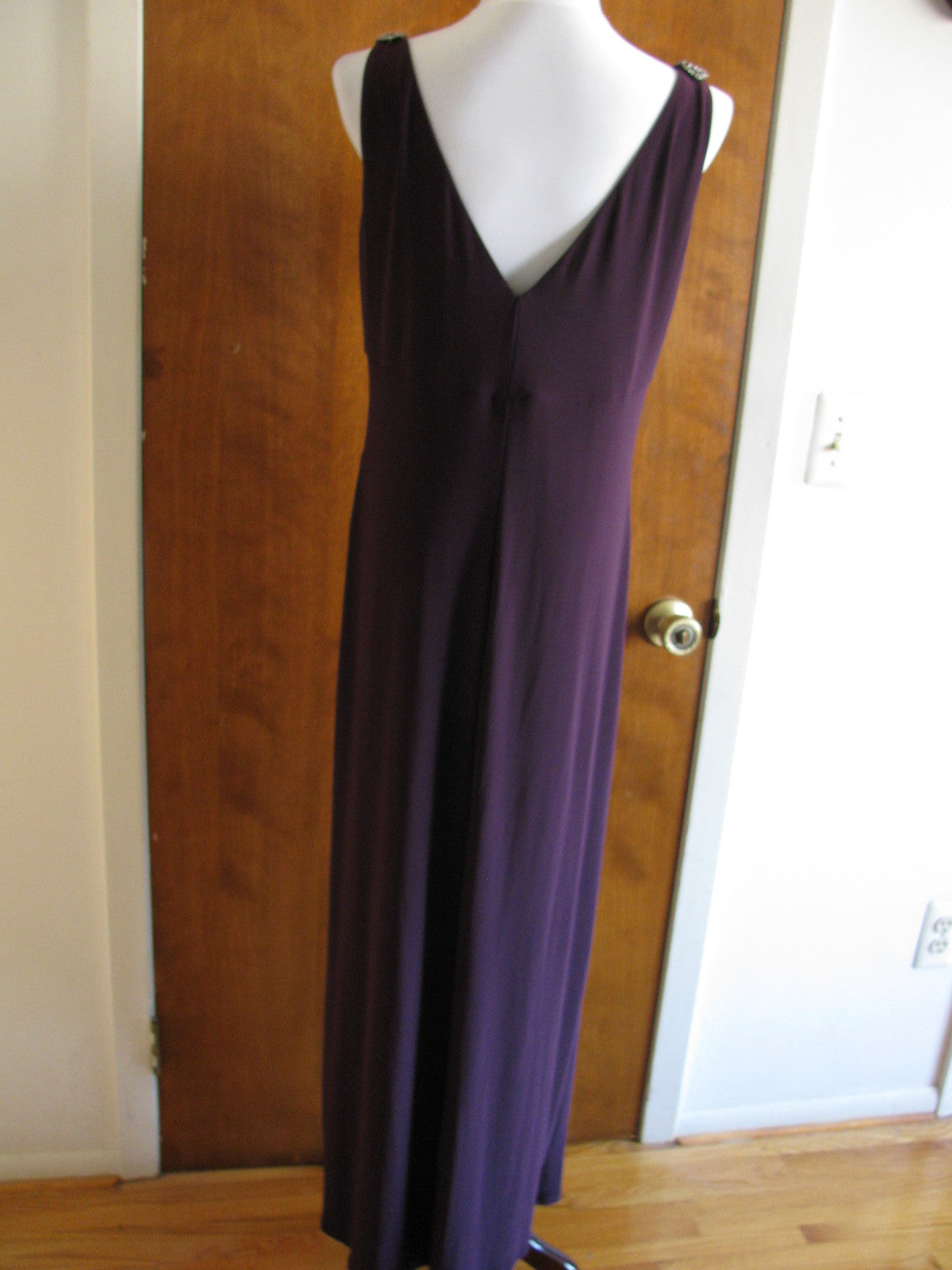 Ralph Lauren women’s maxi raisin lined cocktail dress size 8 New