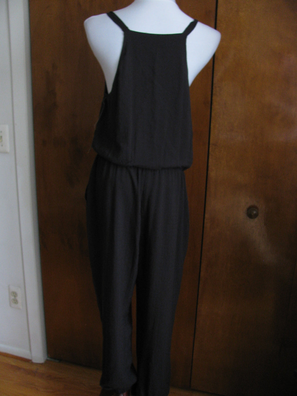 Rachel Roy women's black gorgeous viscose lined jumpsuit size 12 New
