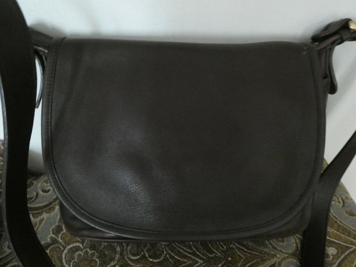 Vintage Coach Fletcher Crossbody Brown Leather Shoulder Bag Handbag 9C8Z-4150