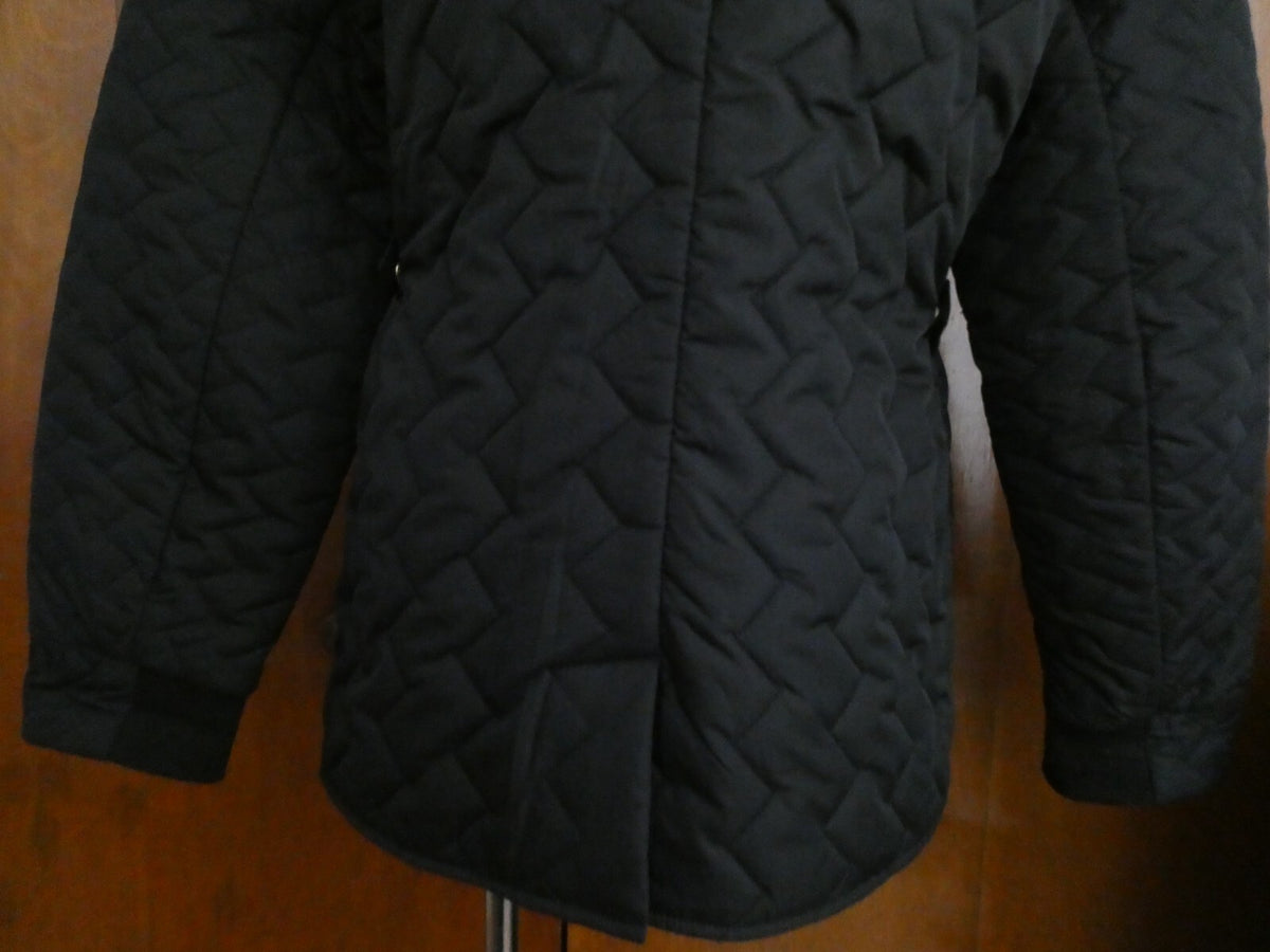 Tommy Hilfiger Quilted Zip-Up Jacket Black Size Large