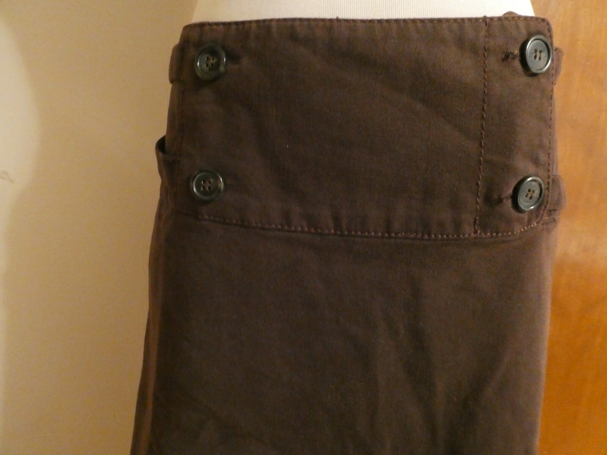 Sisley women's brown stylish cotton skirt tag size 46 (USA fits size 12)