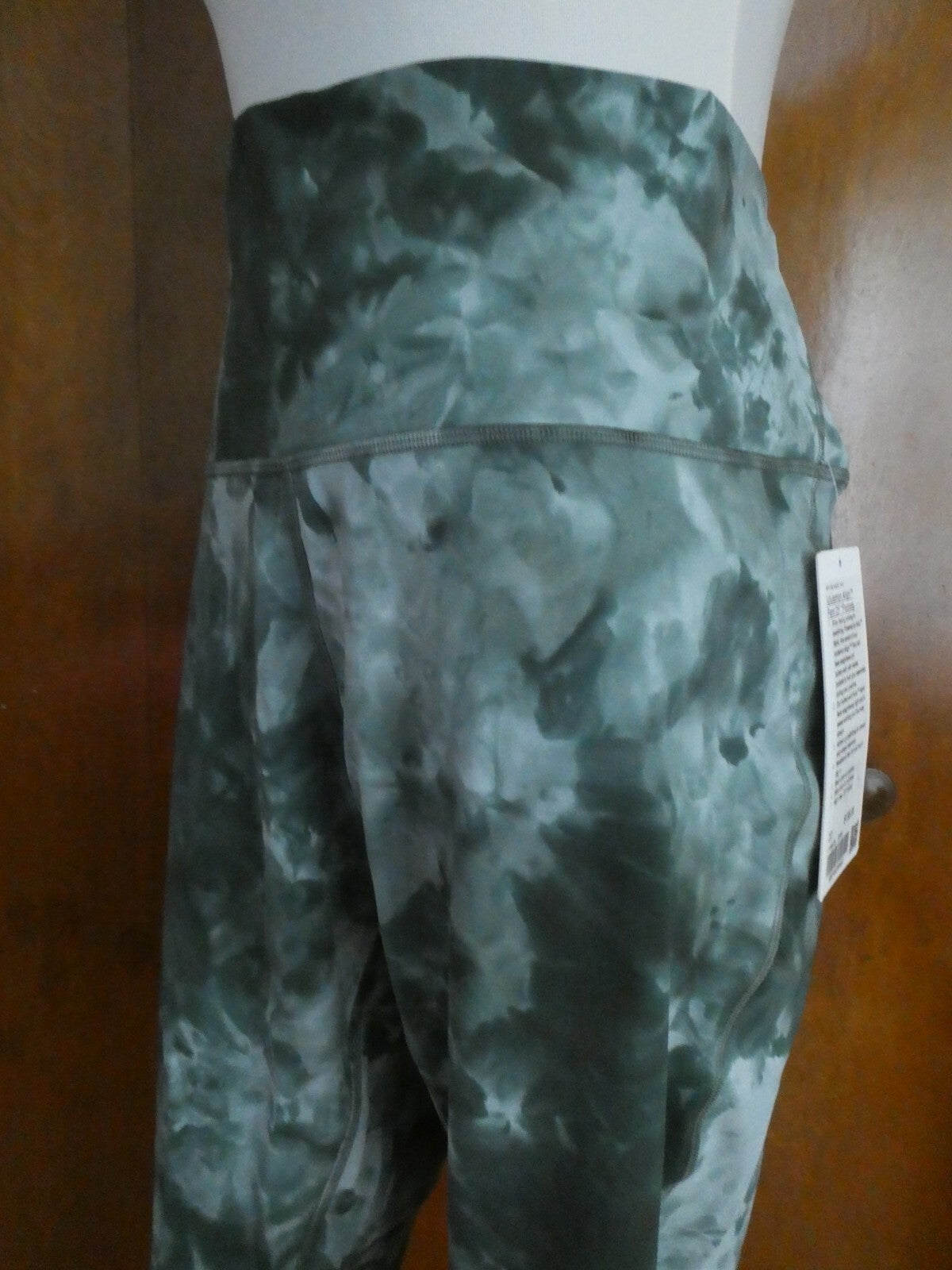 Lululemon Align Pant 25" Green Print Yoga Legging with Side Pockets Size 20