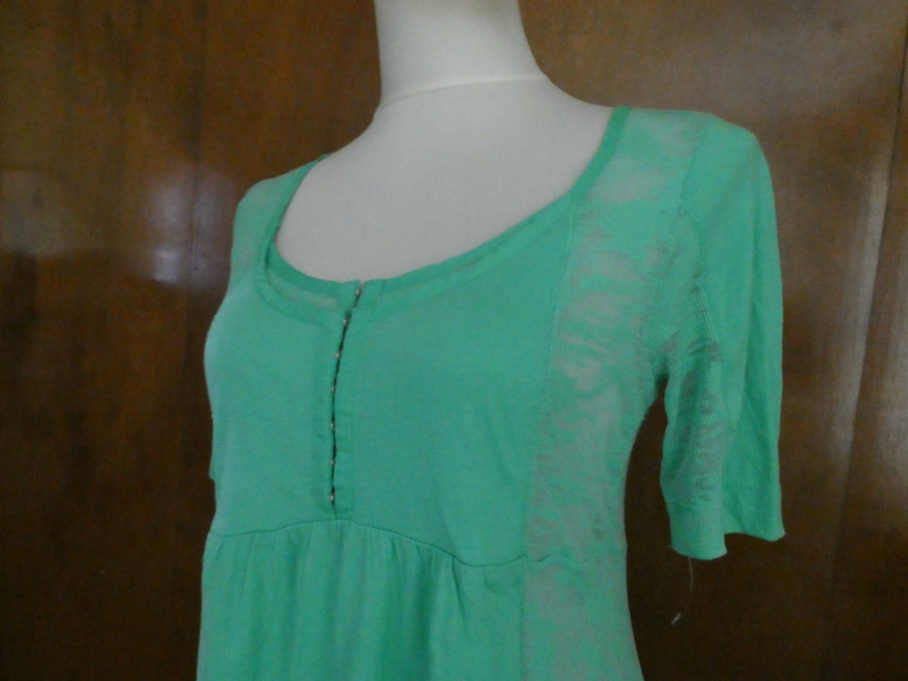 DKNY Jeans petites women's emerald soft tunic top size Large New