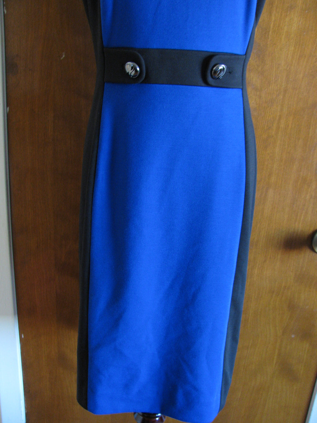 Tahari  Blue Black Dress 12