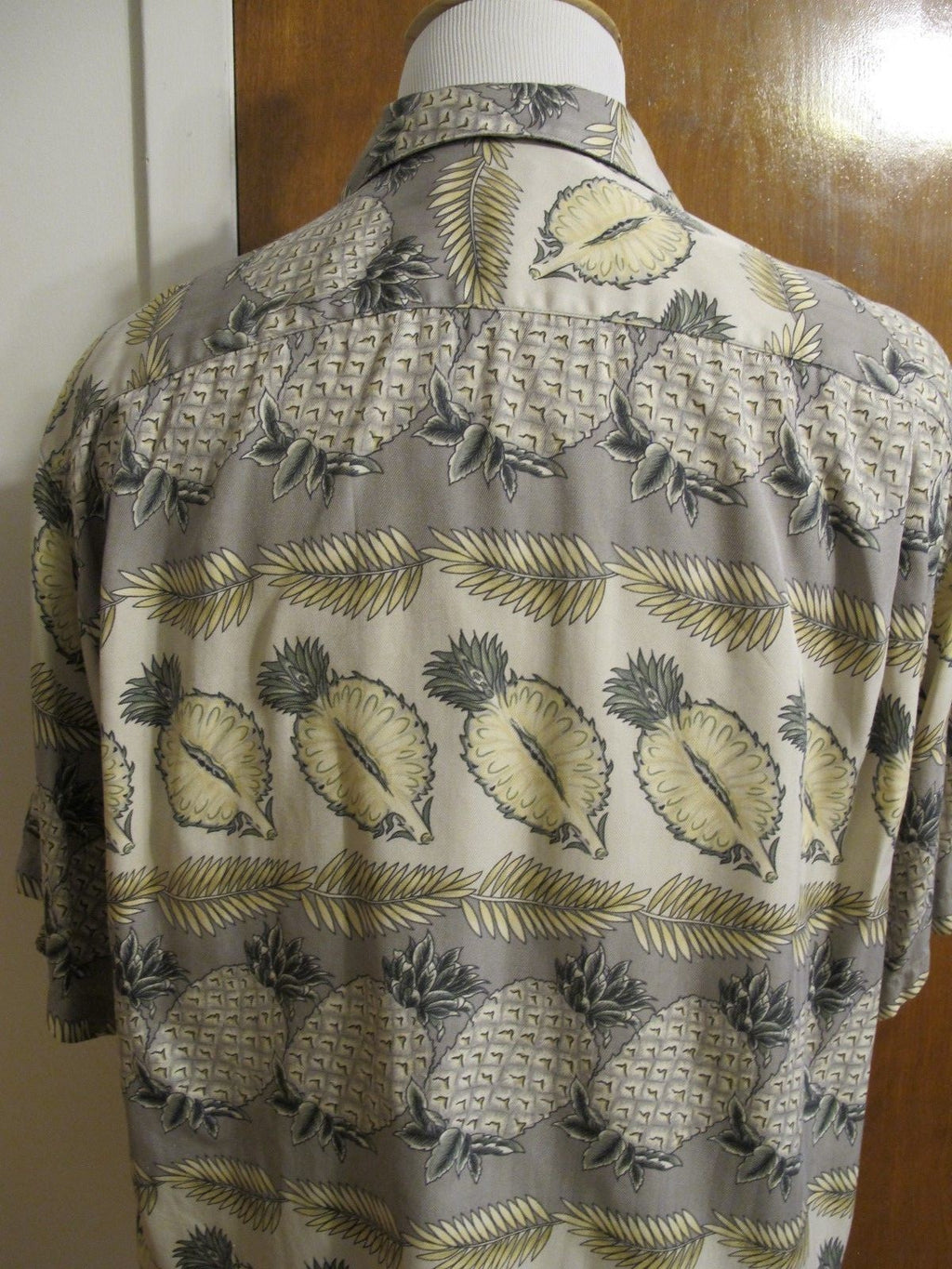 Tommy Bahama Mens Silk Multi Color Gray Bowling Camping Comfortable Shirt Large 