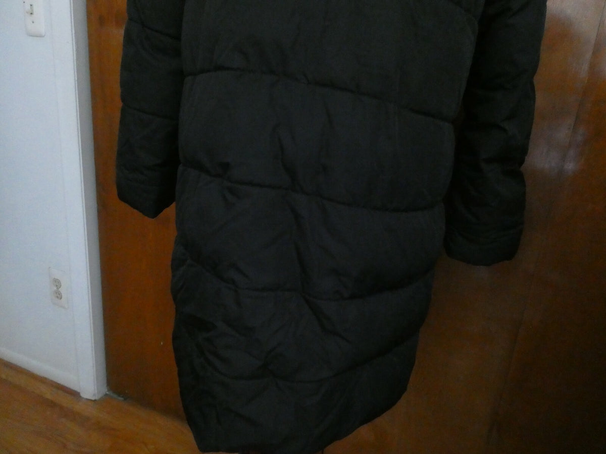Gap Women's Black Long Winter Coat Hooded XLarge