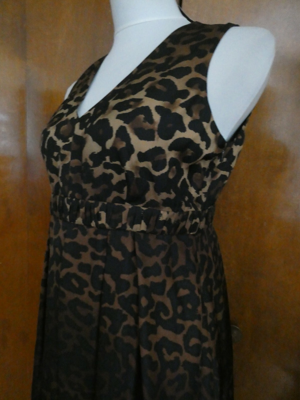 Alfani Women's Black/Brown Silk Dress 8P New