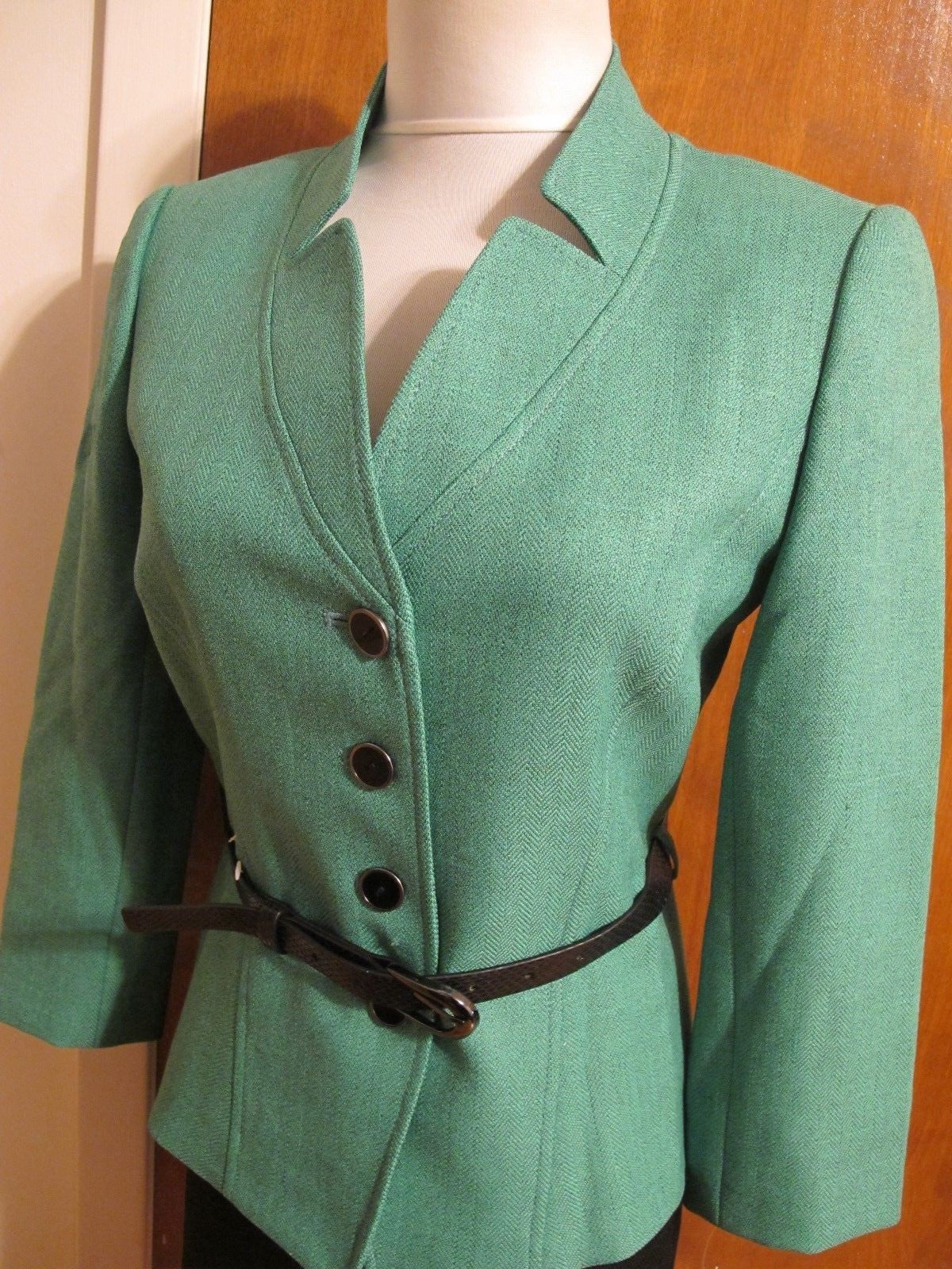 Tahari Asl Women’s green black 2 Piece Skirt Suit Size 6 new