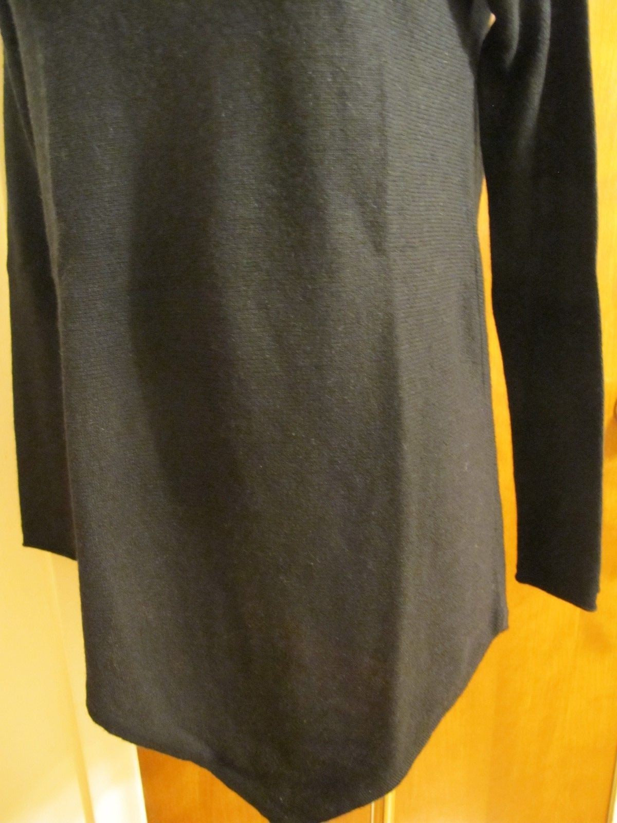 By Bloomingdale’s Womens Marled Evergreen Black Cashmere Sweater XS 