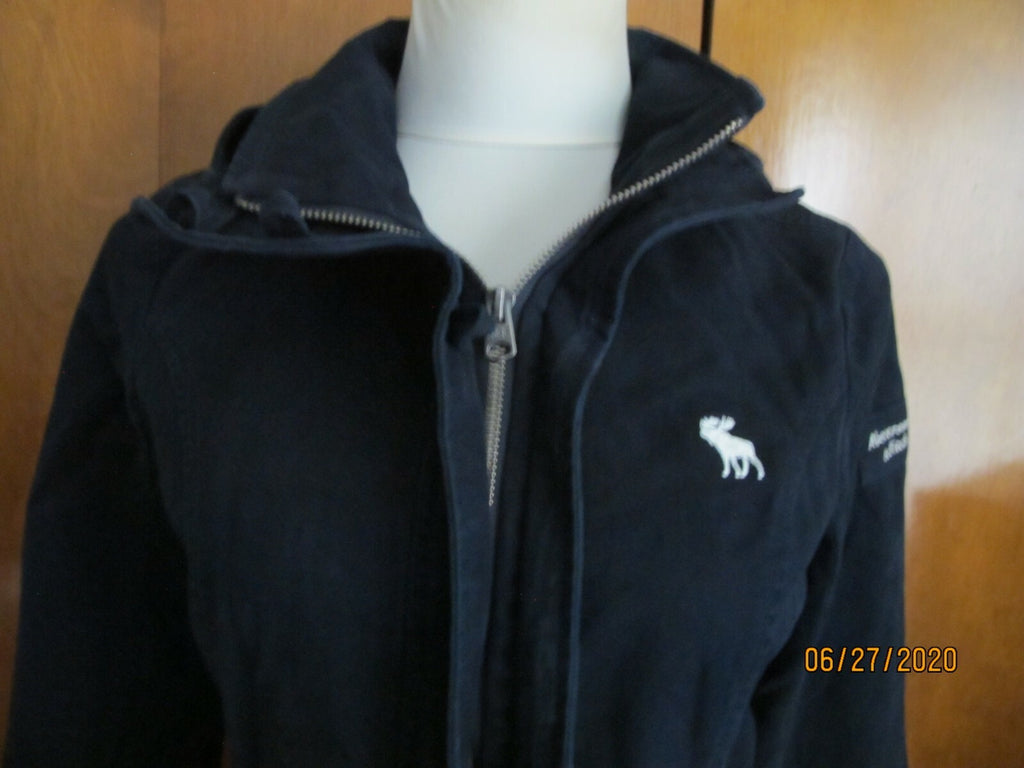 Abercrombie & Fitch navy cotton boys zip out coat jacket size Medium