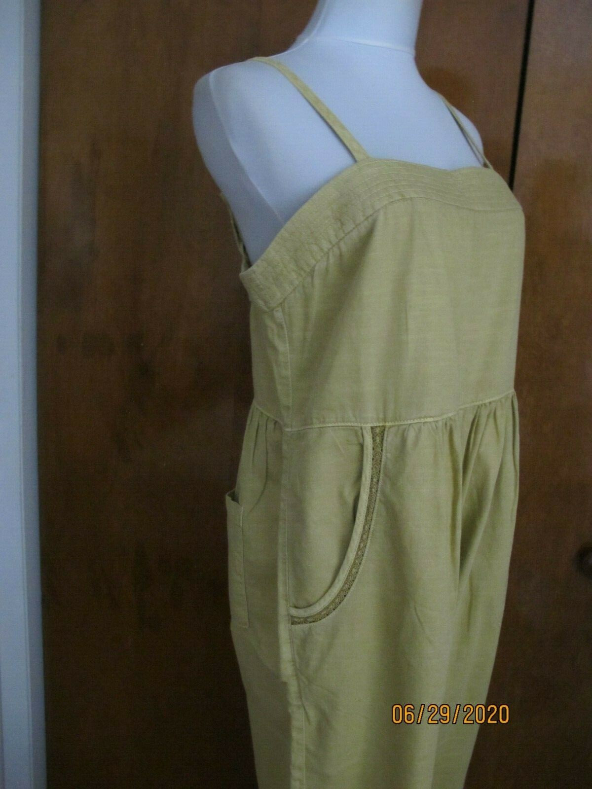Anthropologie Gold Green Women’s Summer Jumpsuit 
