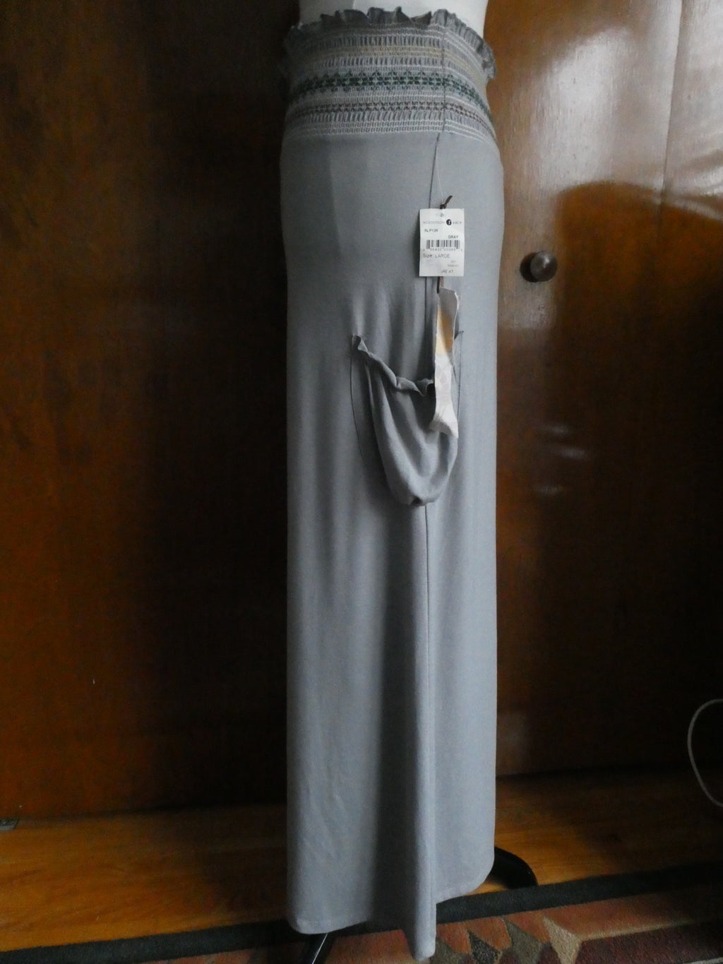 Mimi Chica women gray detailed skirt Large with pockets Large