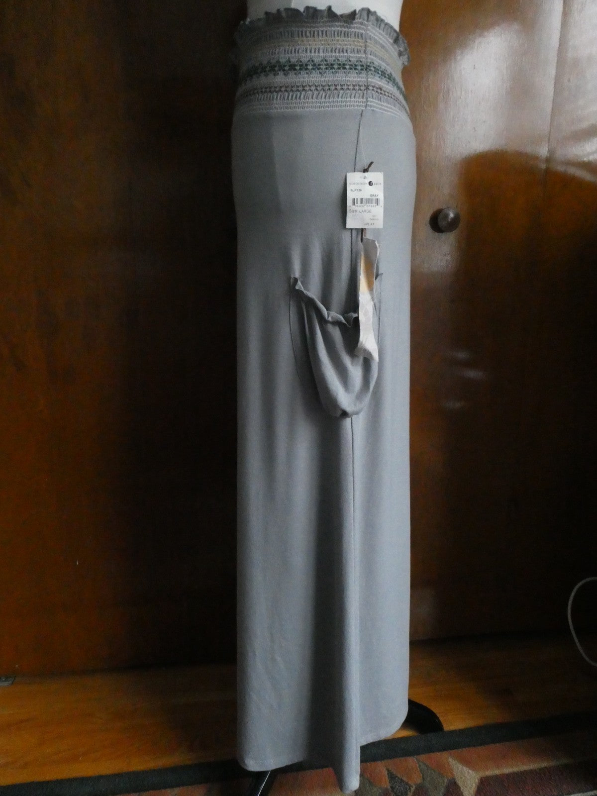Mimi Chica women gray detailed skirt Large with pockets Large