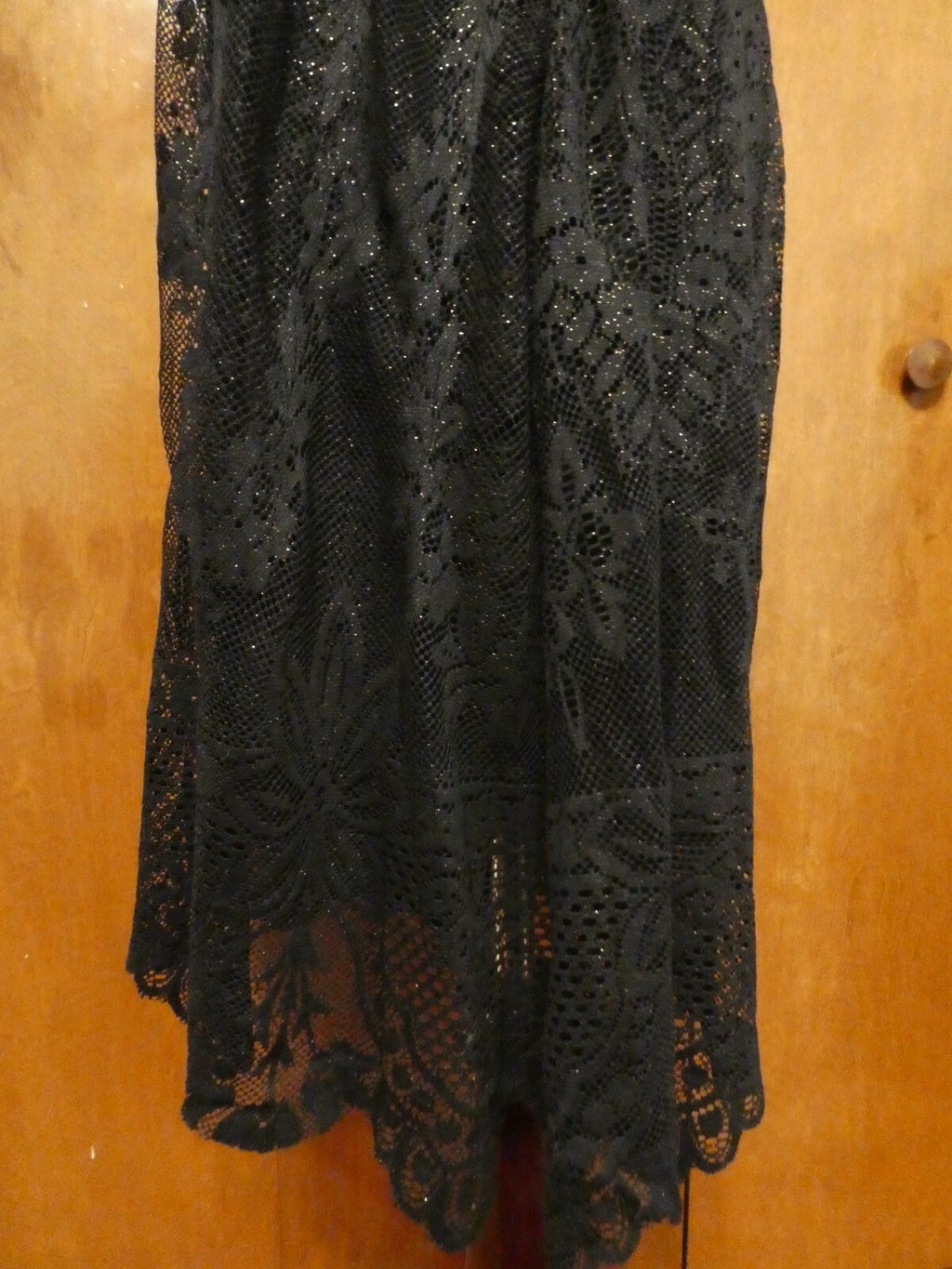 Free People women’s black evening lace crafted stylish lined dress 