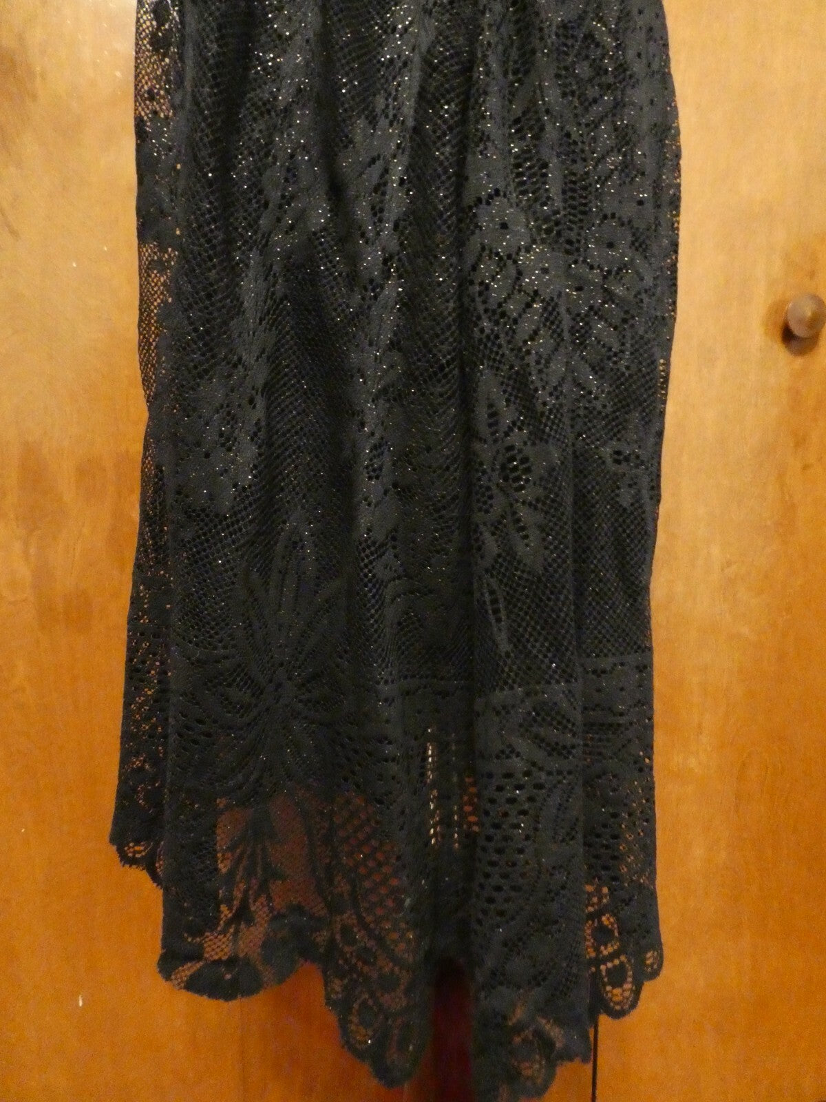 Free People women’s black evening lace crafted stylish lined dress 