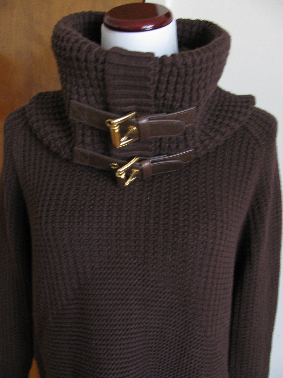 Michael Kors Women’s Brown Detachable Cowlneck Sweater New