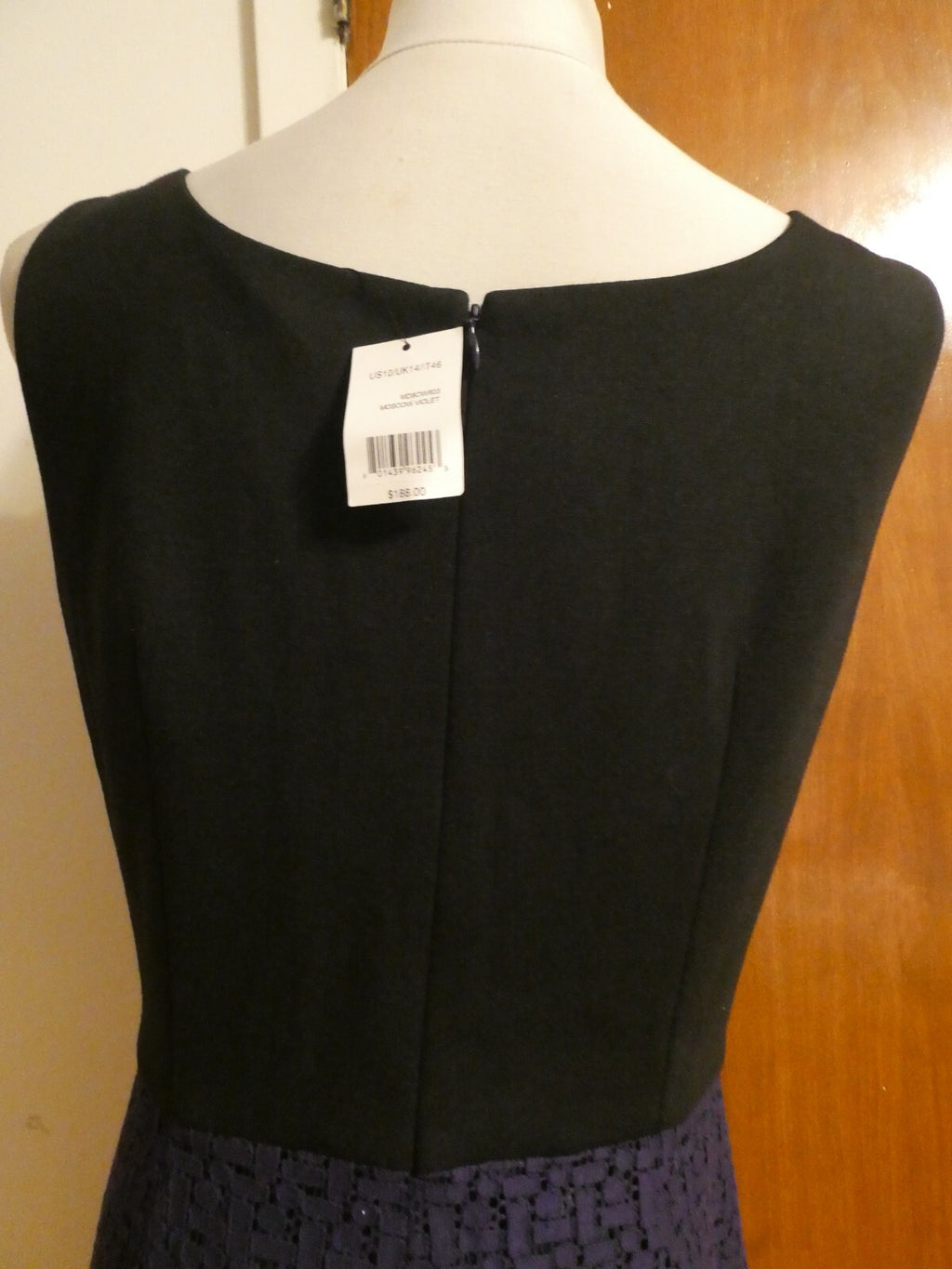 Tahari women's pleated moscow violet dress size 10