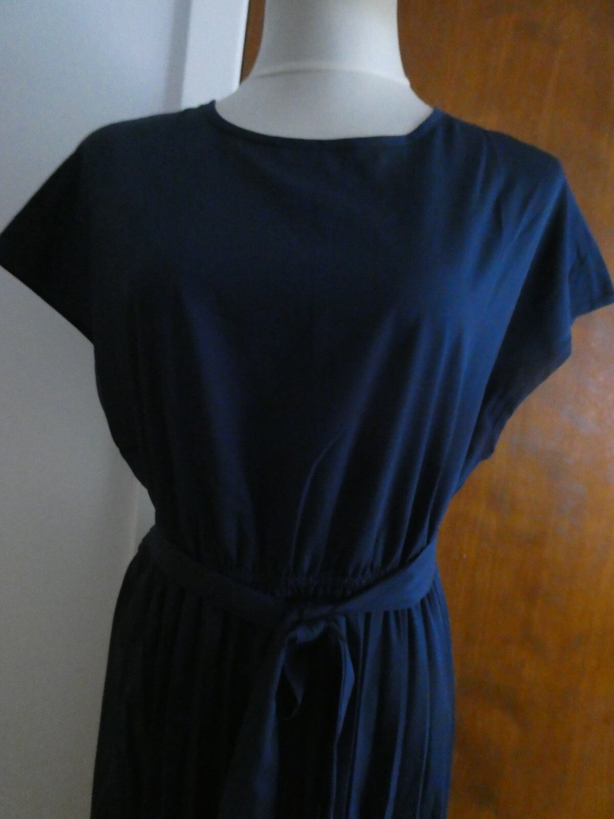 Shein navy detailed pleated dress size Large