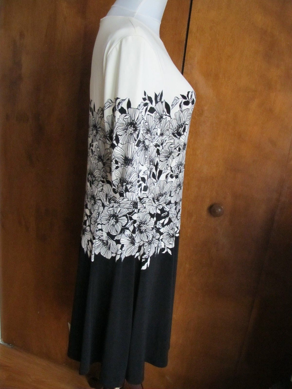 Ralph Lauren women’s  A-Line black white lined NWT dress size 16