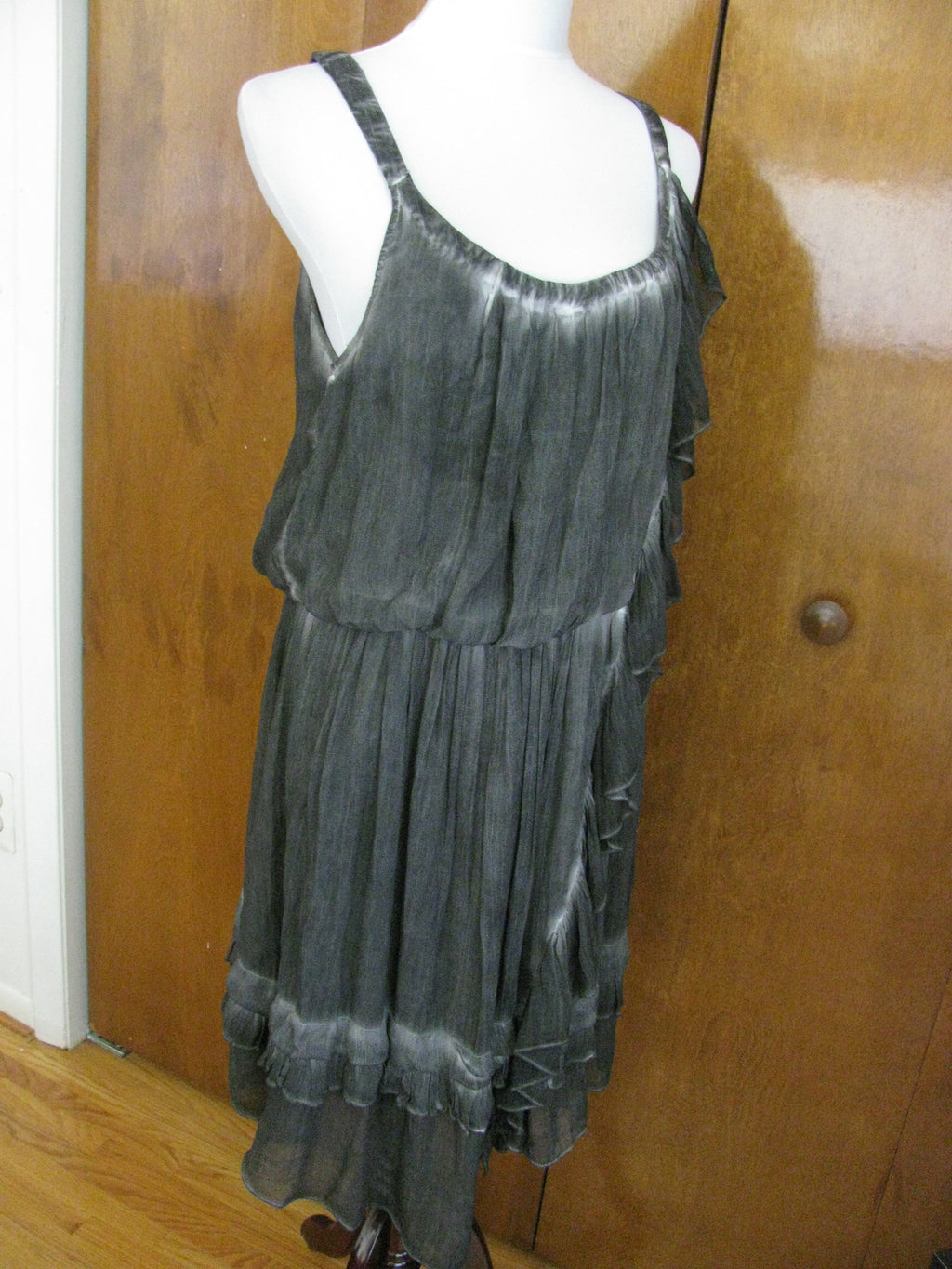 Free People Women’s Asymmetric Black Gray NWT Dress Size Large 