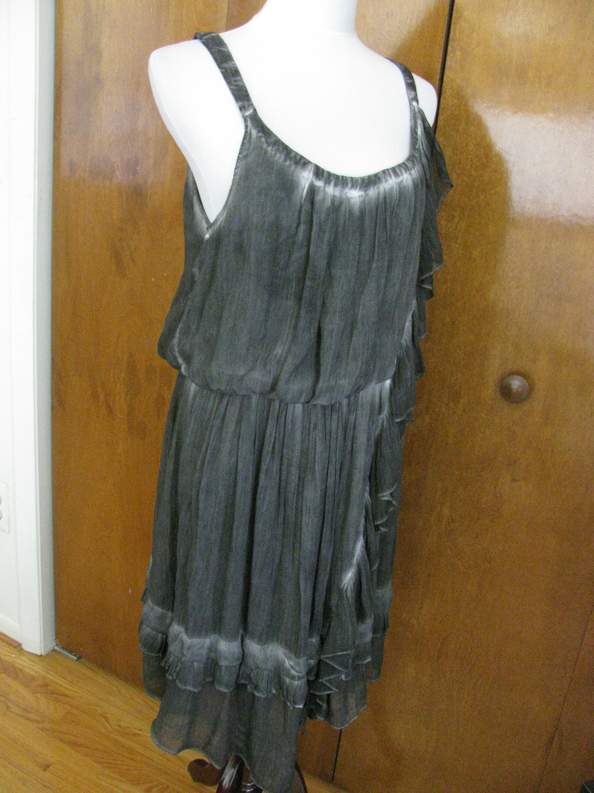 Free People Women’s Asymmetric Black Gray NWT Dress Size Large 
