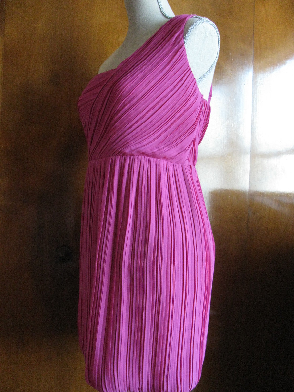 Theory Taliana Women's rubellite one shoulder silk evening dress New