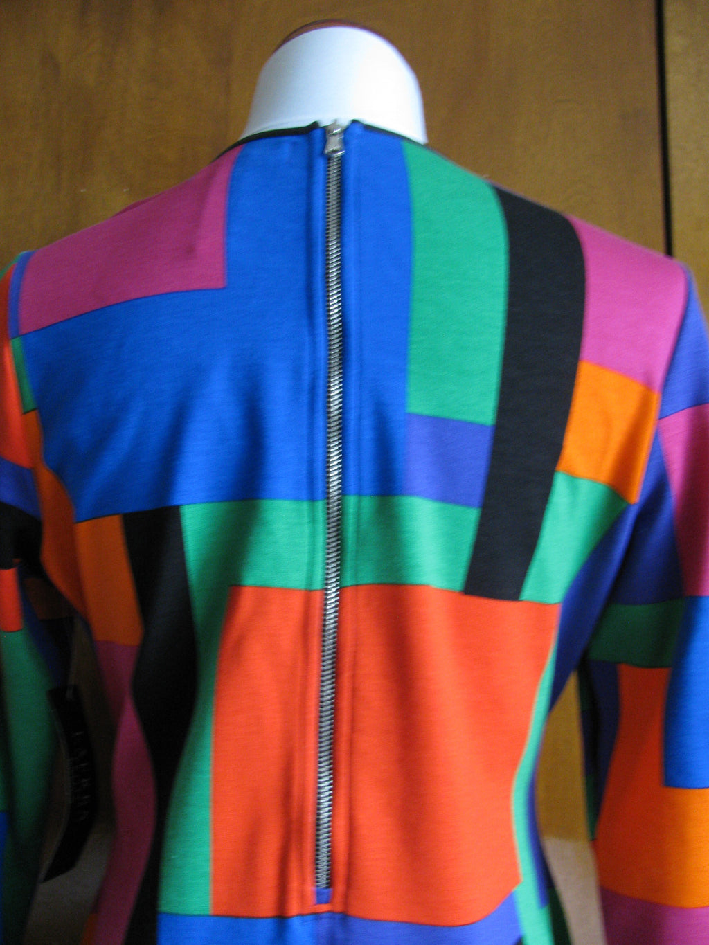 Ralph Lauren Women's Multicolored Crewneck 3/4 Sleeves Dress