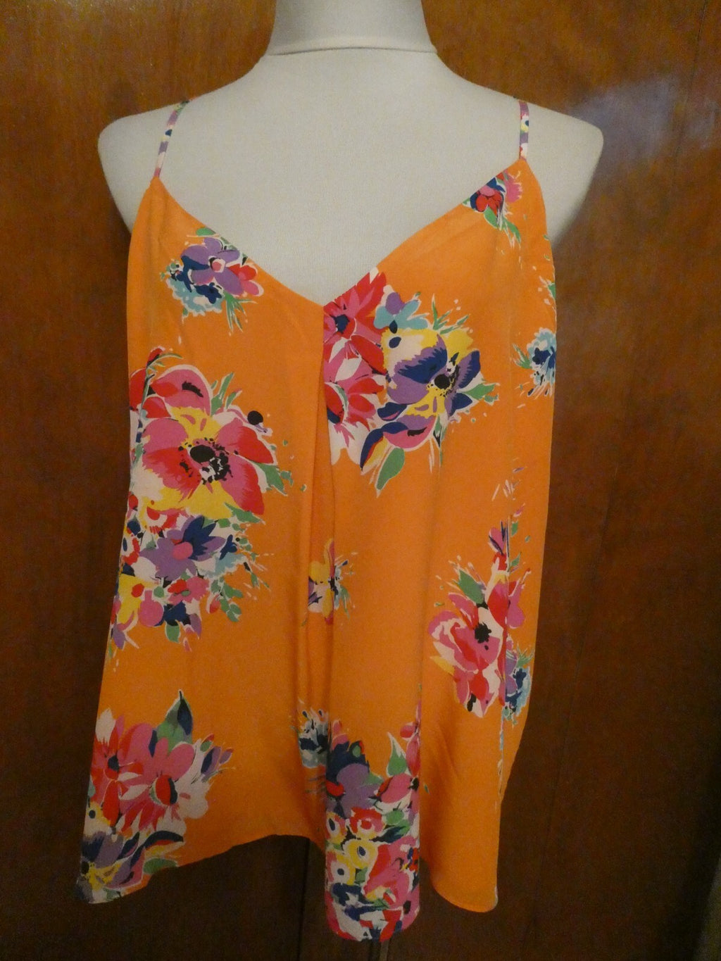 Polo Ralph Lauren Multicolor Women's Lined Evening 100% Silk Tank Top US XL