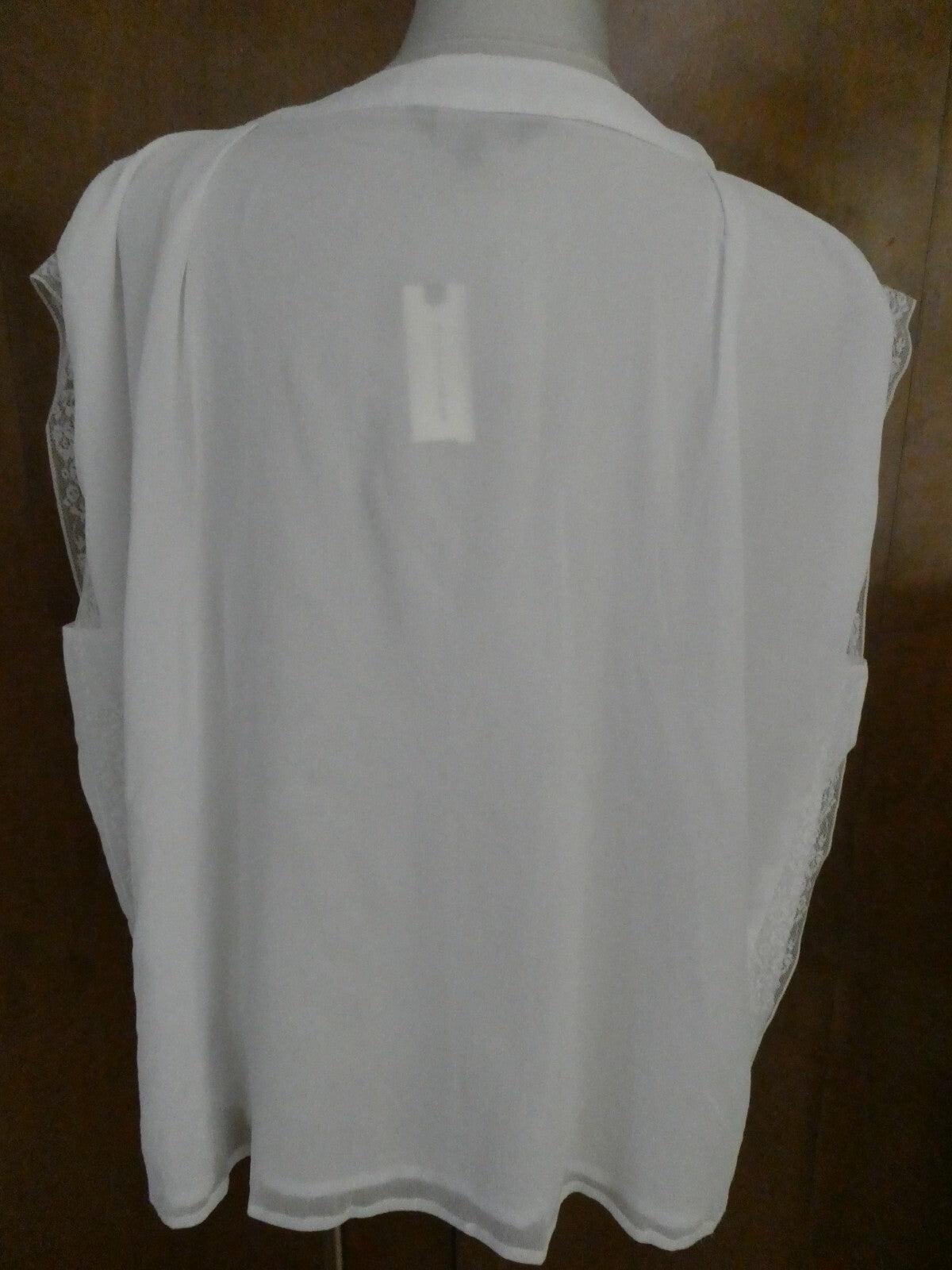Anthropologie Ranna Gill Women's Decorated Detailed Lined White Top Size Large