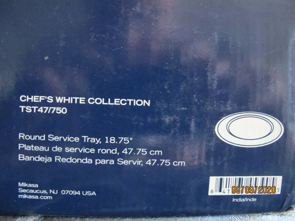 Tyler Florence by Mikasa Chef's White Collection Round Service Tray