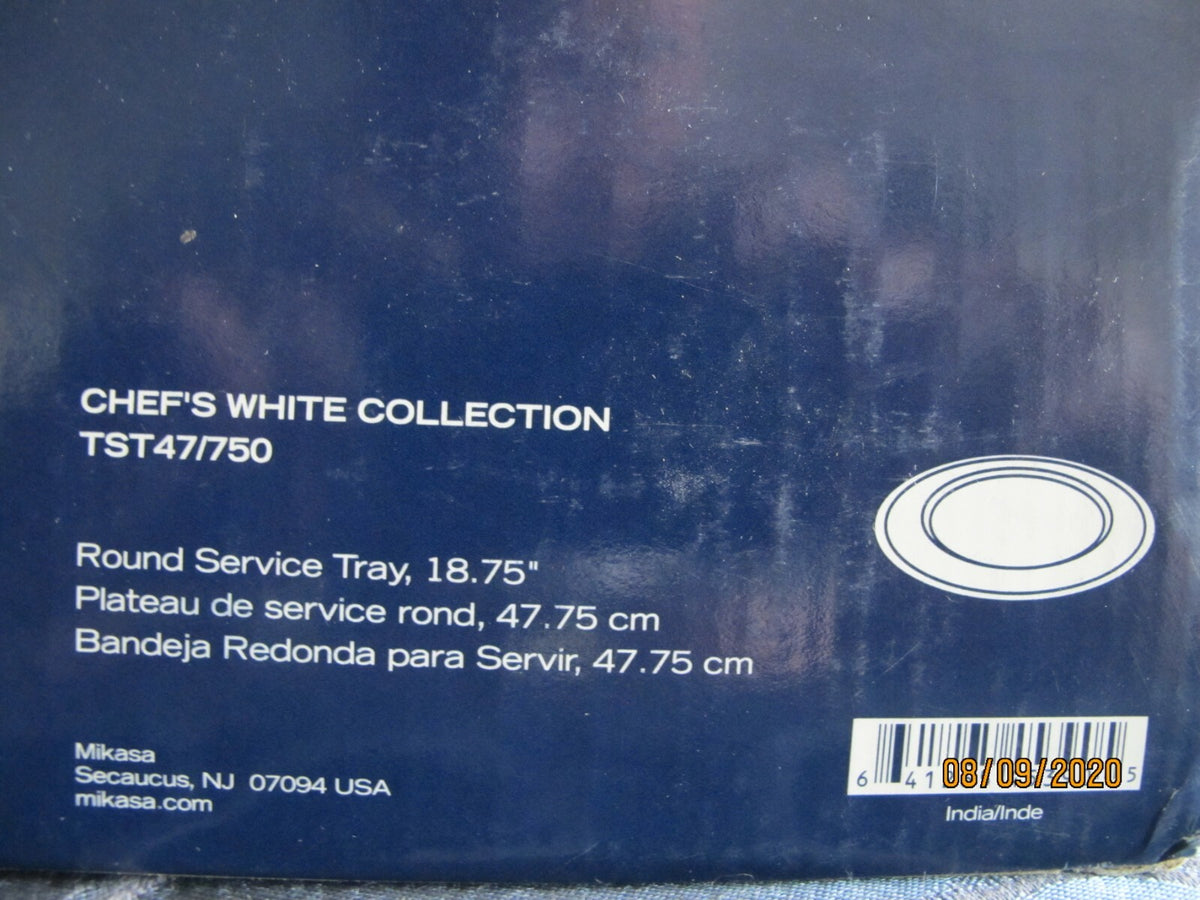 Tyler Florence by Mikasa Chef's White Collection Round Service Tray