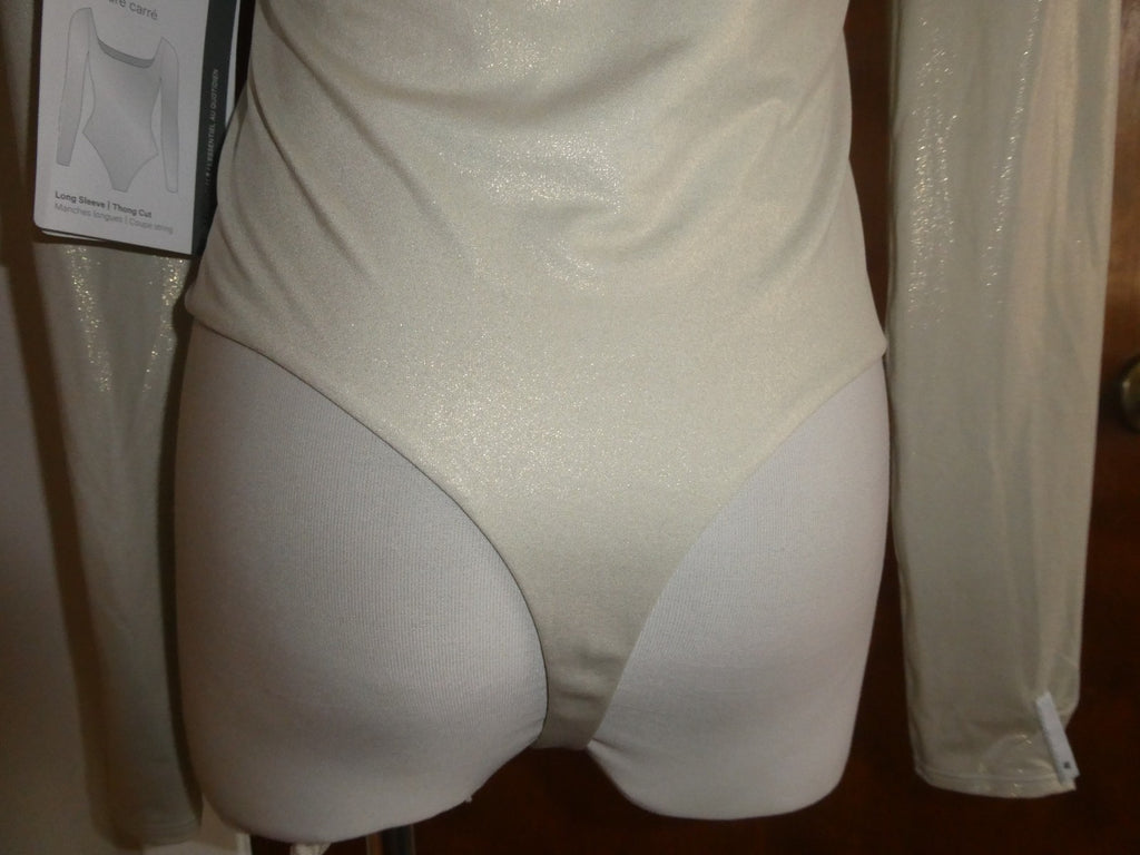 Lululemon Bodysuit Wundermost Nulu Long Sleeve Gray Soft with Subtle Shine Large