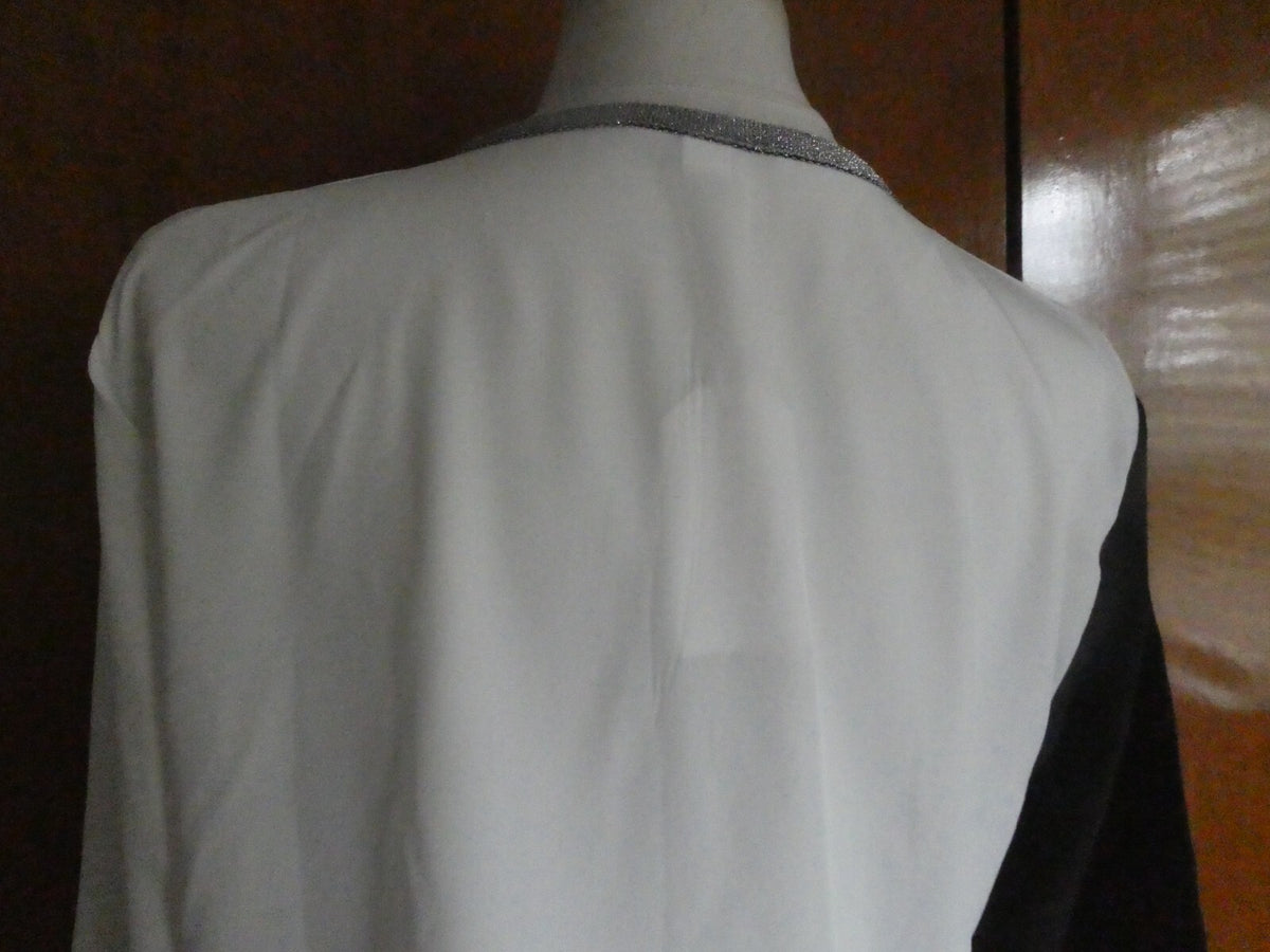 Made With Love women's white/black top XL, XXL- (XL fits L), (XXL fits XL)