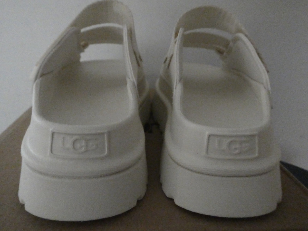 UGG Women Goldenglow Slide JSM White Platform Sandals Sz 5 New in Box W/1167430