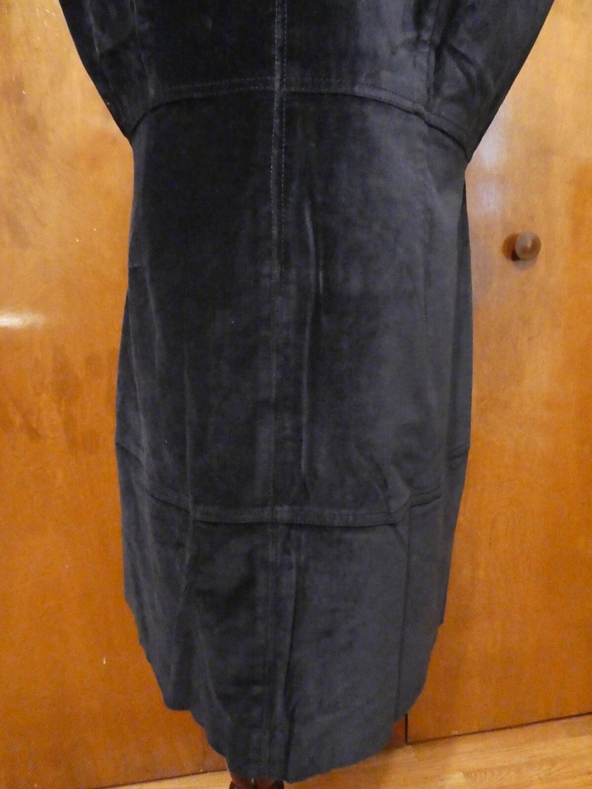 Gap Women’s Black Velour Sleeveless Side Pockets Lined Dress Size 20