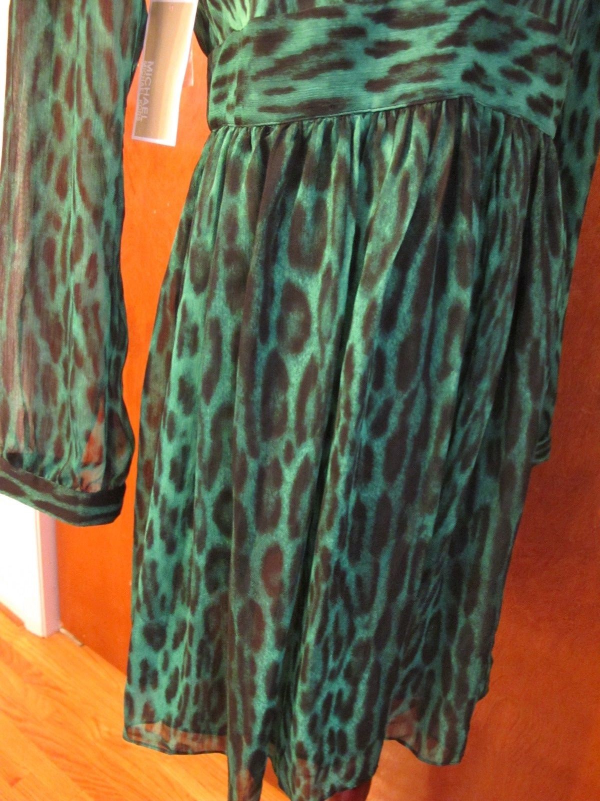 Michael Kors women’s palmetto green evening detailed lined dress 6 