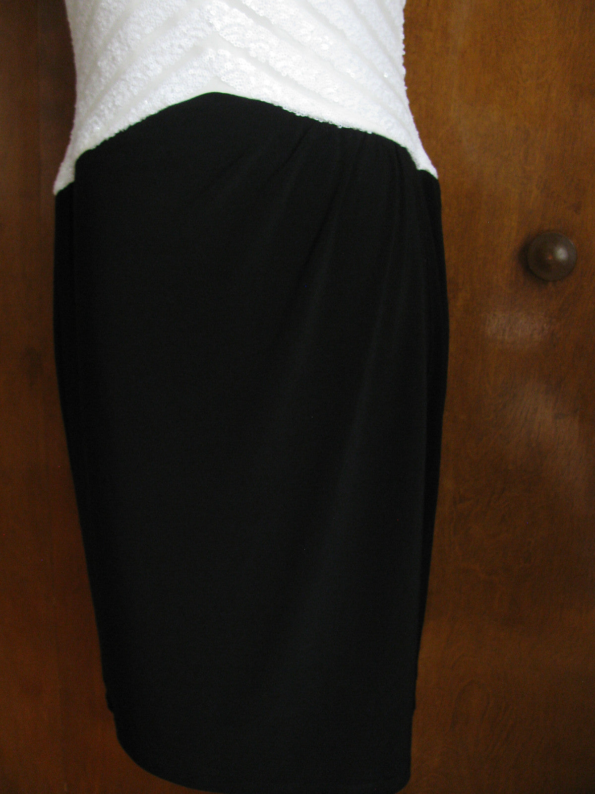 Ralph Lauren women's black white shimmering beaded New dress 