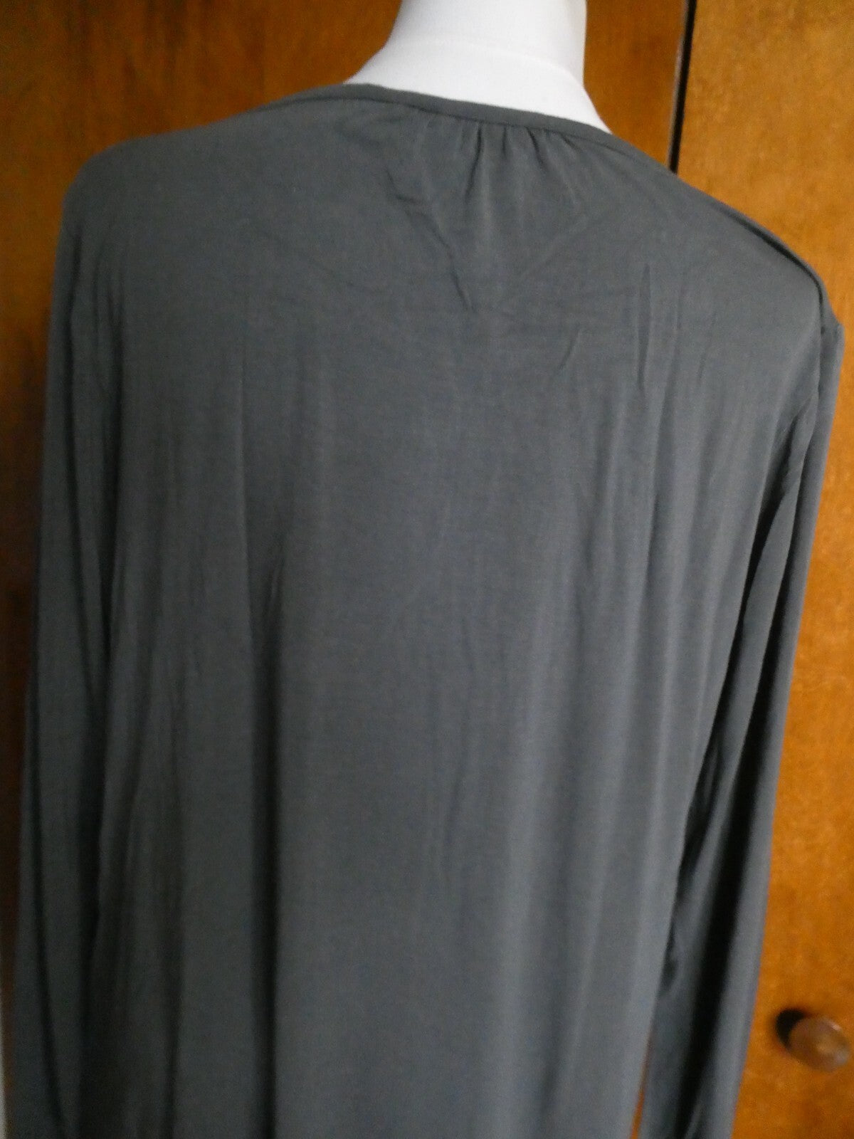 Linea by Louis Dell 'Olio Women's Gray Sequin Rayon Long Sleeves Top Size Large