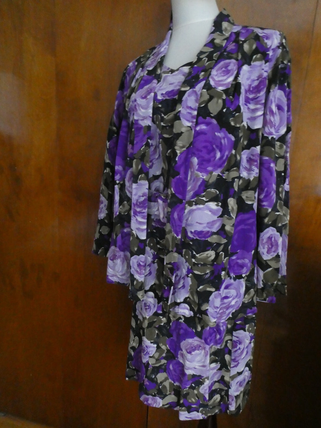 Pura Seta Persona Suits Dress 2 pc Multicolor Dress with Jacket Italy Large USA