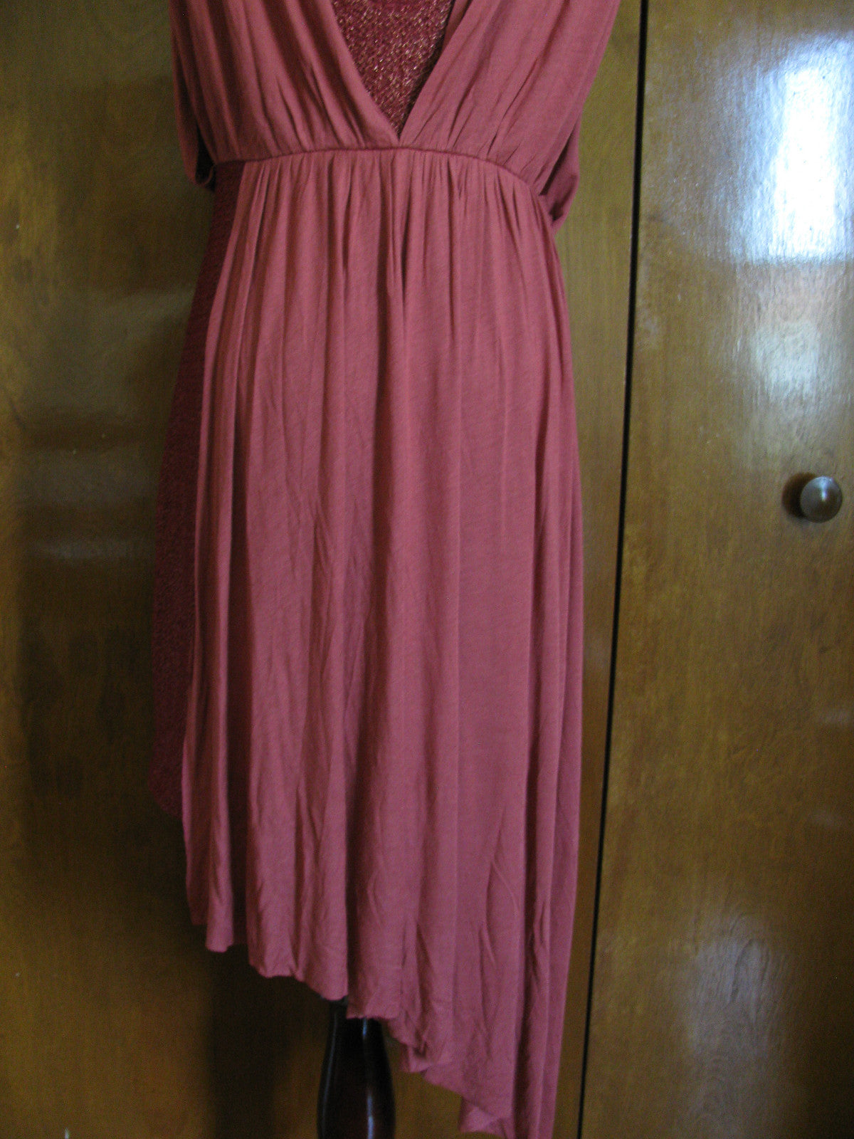 Free People Women’s Draping Over Tuscan Red Soft Dress 