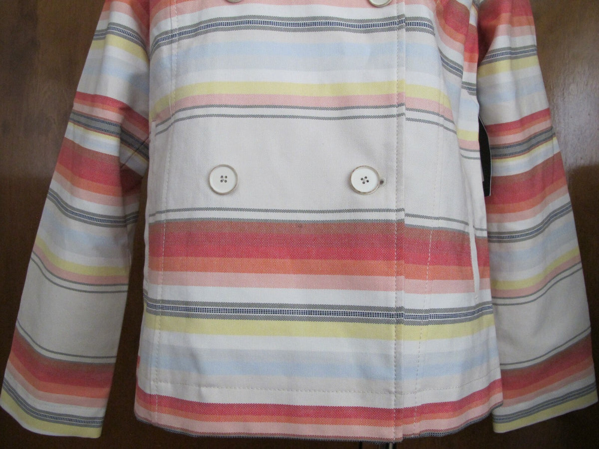 Tommy Hilfiger Women's Linen Multi Color Buttons Blazer Size XLarge