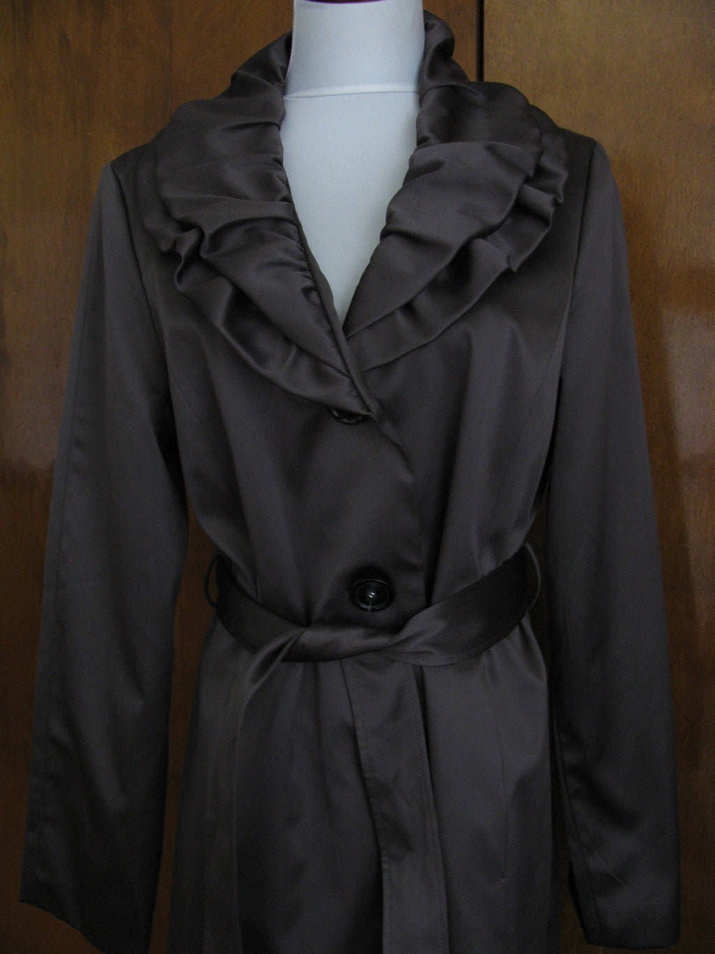 Tahari women's concrete stylish lined coat size large 