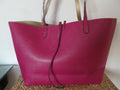 Tote Shoulder Large Reversible Handbag Purse Pink/Gold