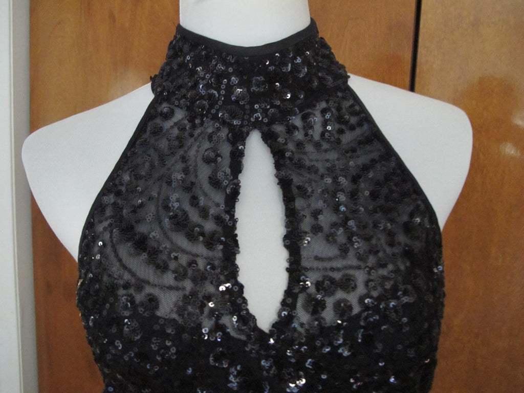 Ralph Lauren women's black sequin evening dress new